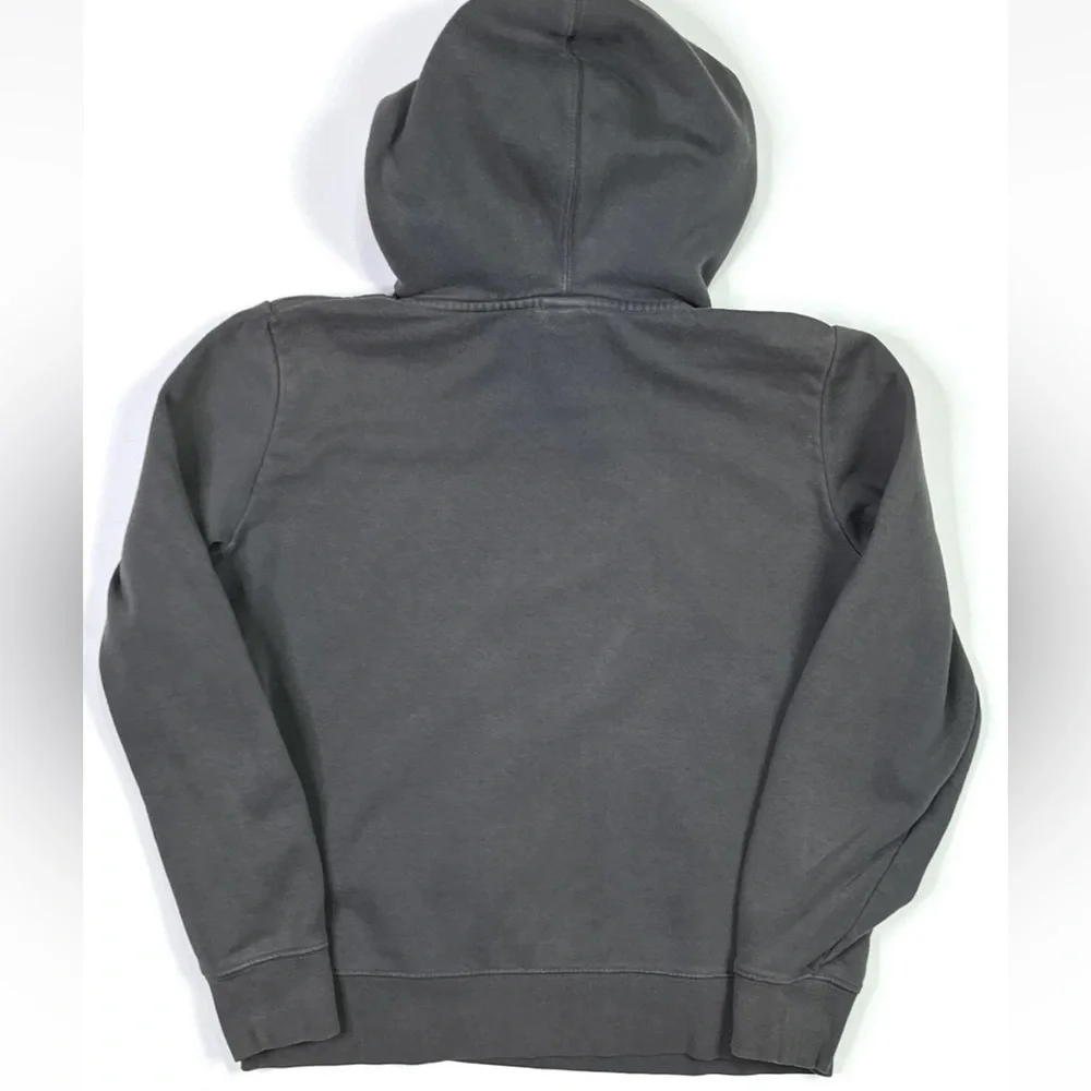 The North Face Hoodie Womens Medium Gray Sweatshirt Pullover Pink Logo Pocket - Picture 4 of 7
